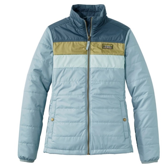 L.L Bean Women's Mountain Classic Puffer Jacket, Colorblock - Picture 2 of 5
